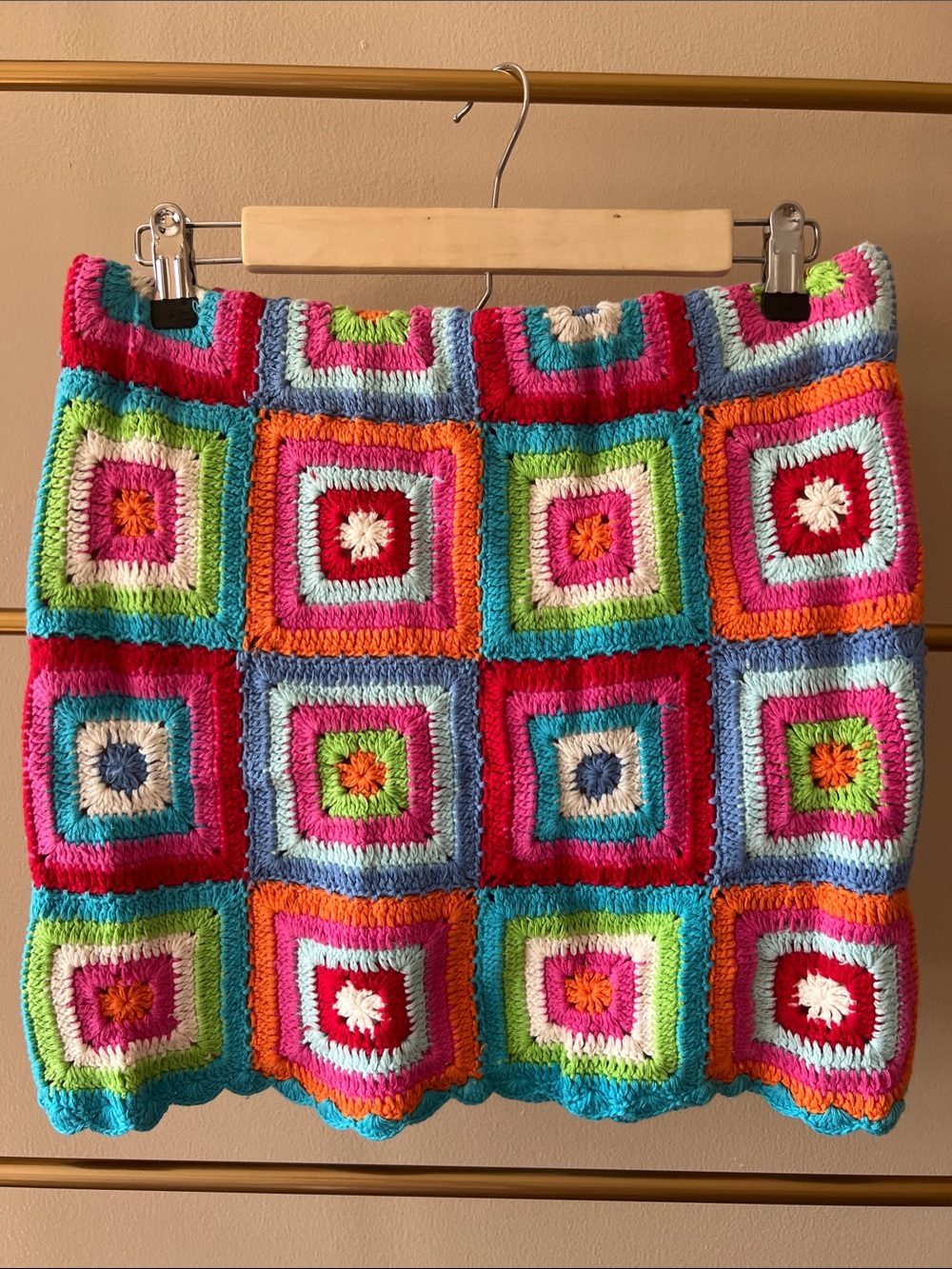 Show Me Your Mumu Pisces Skirt Multi Square Crochet Square, Size M